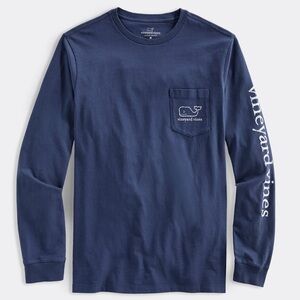 Vineyard Vines Vintage Whale Long-Sleeve Pocket Tee